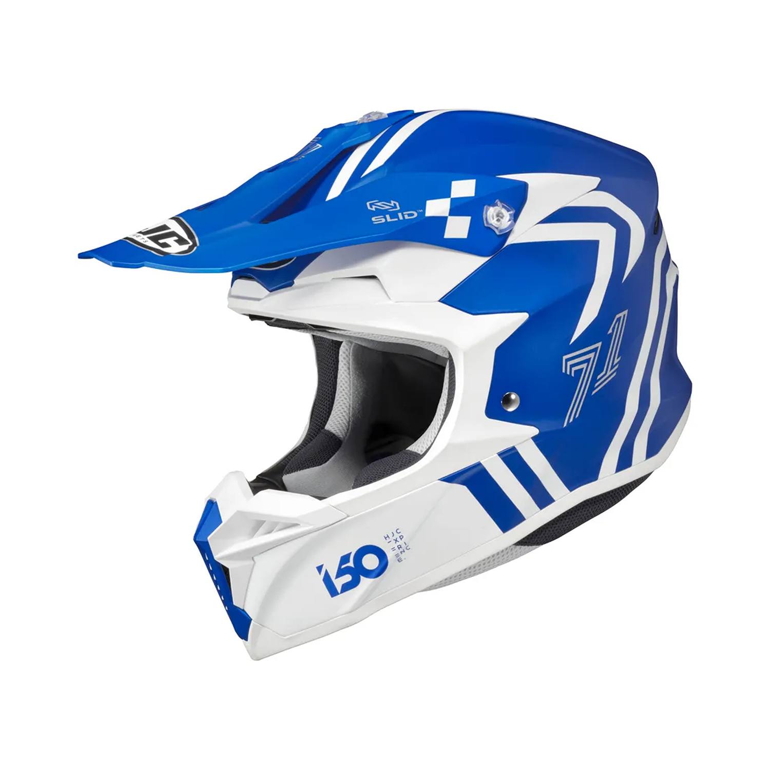 Image of HJC I50 Hex Helmet Blue White Size M ID 8804269603598