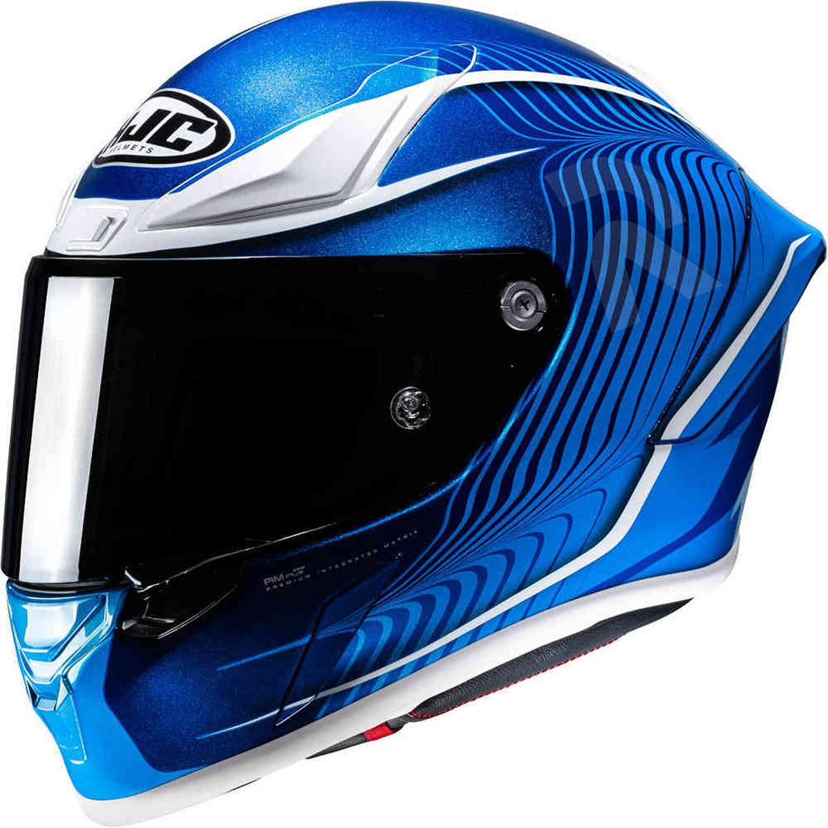 Image of HJC RPHA 1 Lovis Blue White Full Face Helmet Größe S