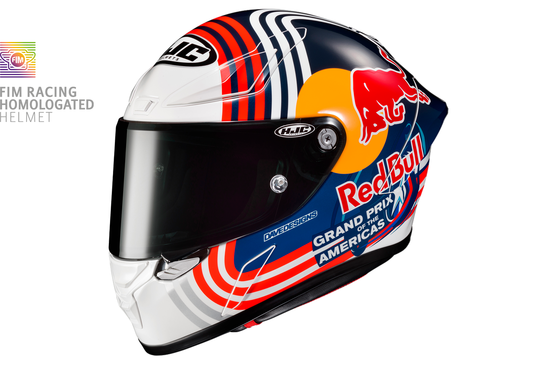 Image of HJC RPHA 1 Red Bull Austin GP White Blue MC21SF Full Face Helmet Size XL ID 8804269339152