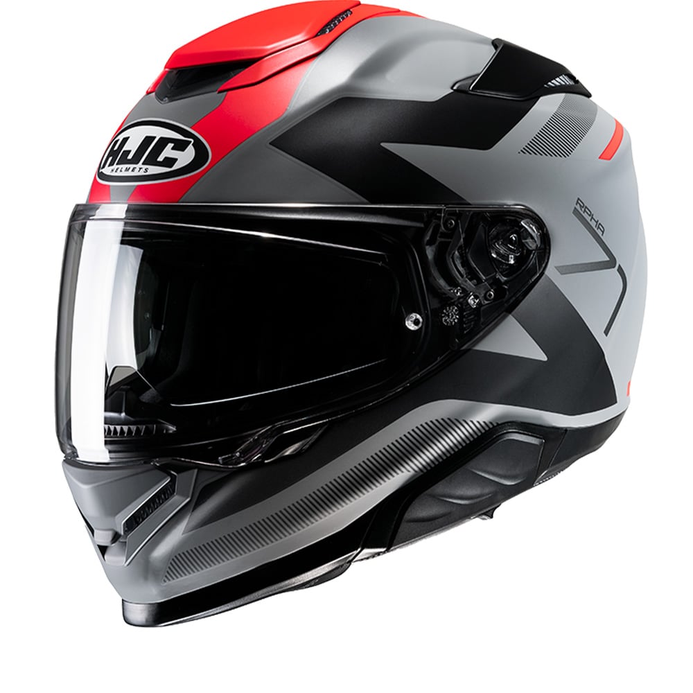 Image of HJC RPHA 71 Pinna Grey Red Mc1Sf Full Face Helmet Talla M