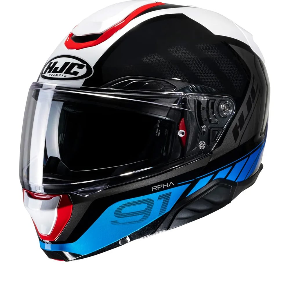 Image of HJC RPHA 91 Rafino Black Blue Mc21 Modular Helmets Size L ID 8804269393741
