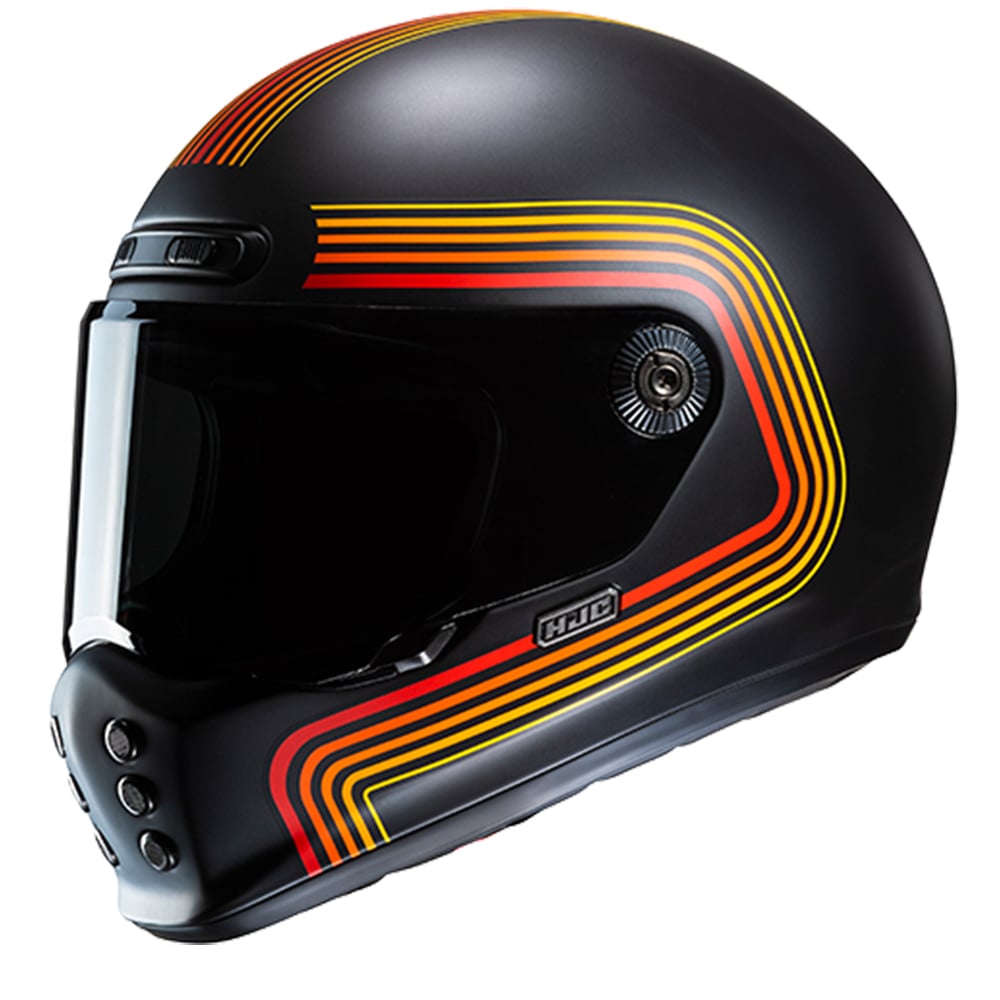 Image of HJC V10 Foni Black Red Full Face Helmet Size 2XL EN