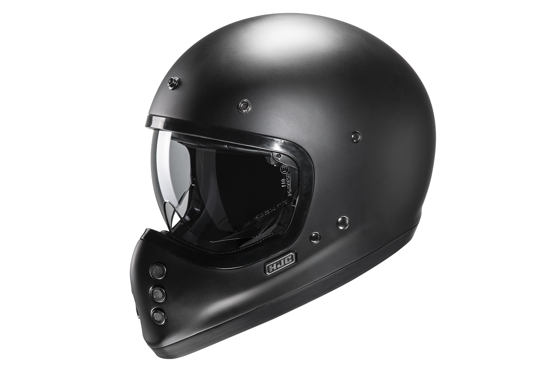 Image of HJC V60 Flat Black Semi Flat Black Full Face Helmet Size S ID 8804269353608