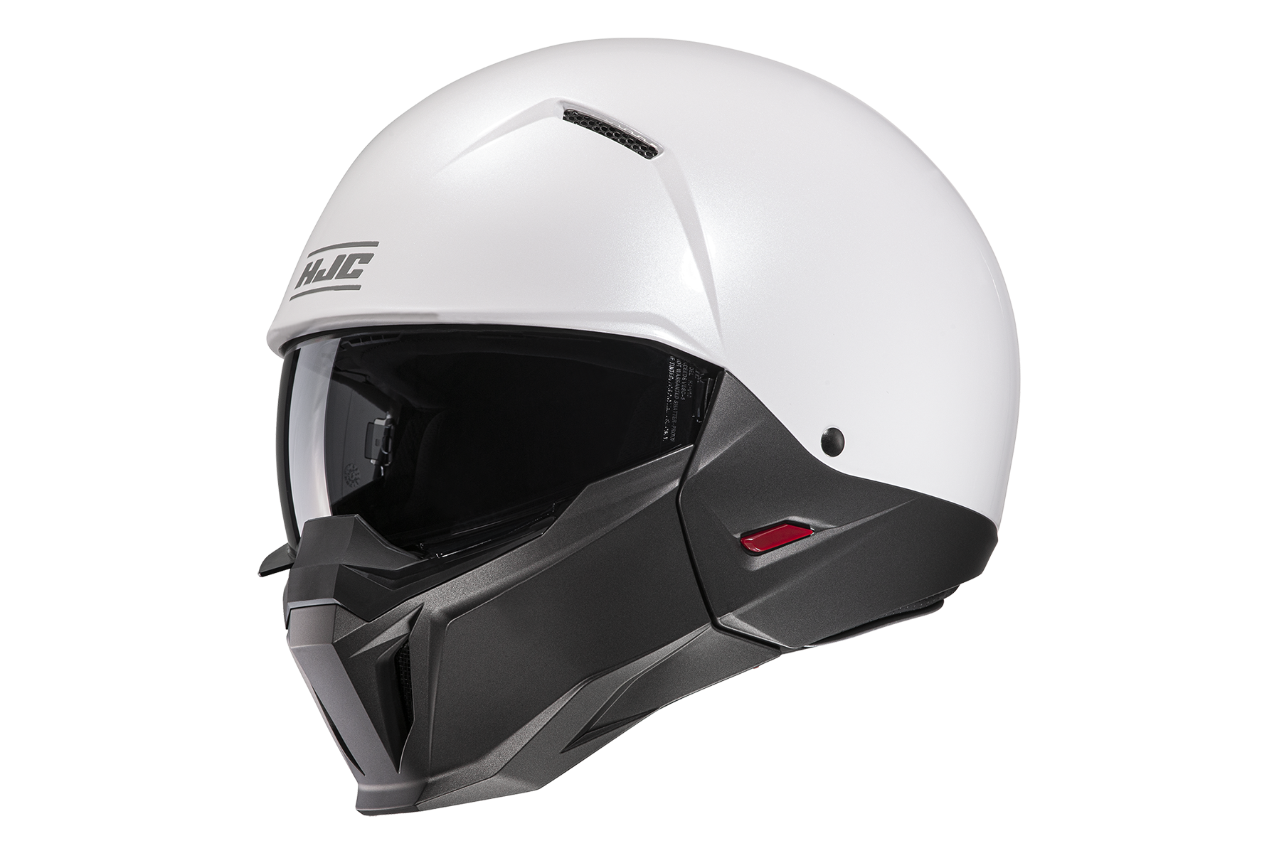 Image of HJC i20 Pearl White / Semi Flat Black Jet Helmet Size L EN