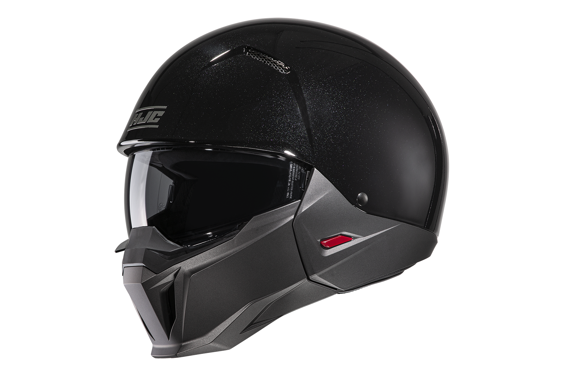 Image of HJC i20 Solid Black / Semi Flat Titanium Jet Helmet Talla 2XL