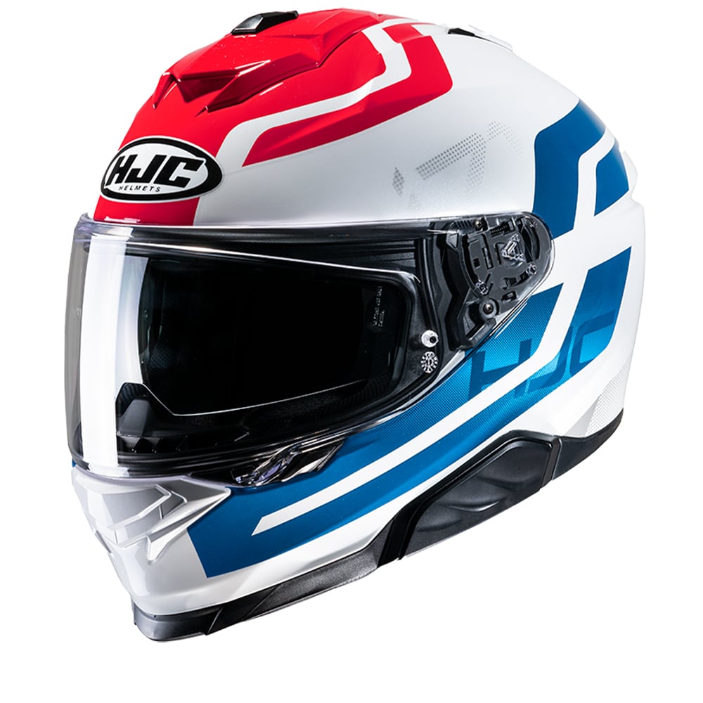 Image of HJC i71 Enta White Blue Mc21 Full Face Helmet Size M ID 8804269403617