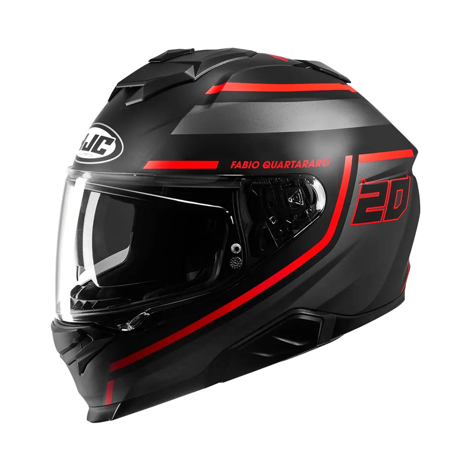 Image of HJC i71 Fabio Quartararo 20 Black Red Taille L