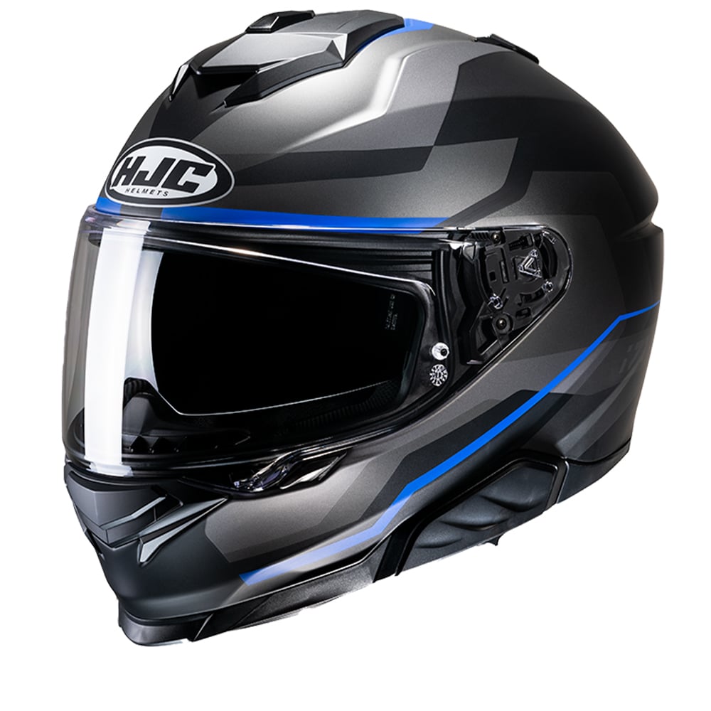 Image of HJC i71 Nior Grey Blue MC2SF Full Face Helmet Size S EN