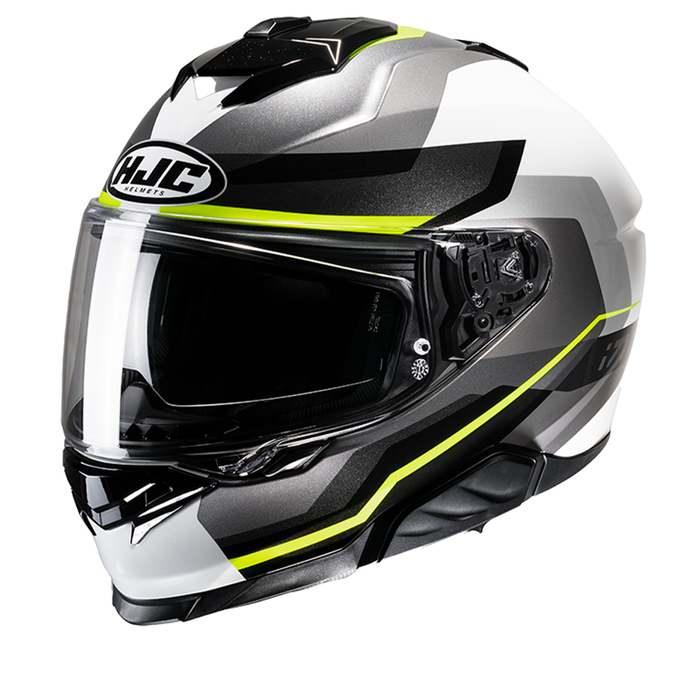Image of HJC i71 Nior Grey Green MC3H Full Face Helmet Size L ID 8804269404614