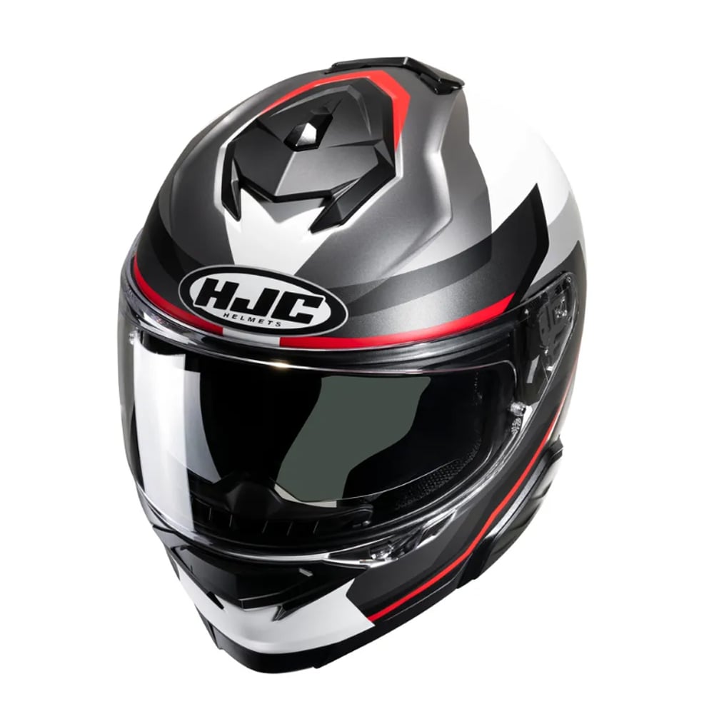 Image of HJC i71 Nior Grey Red Mc1Sf Full Face Helmet Size M EN