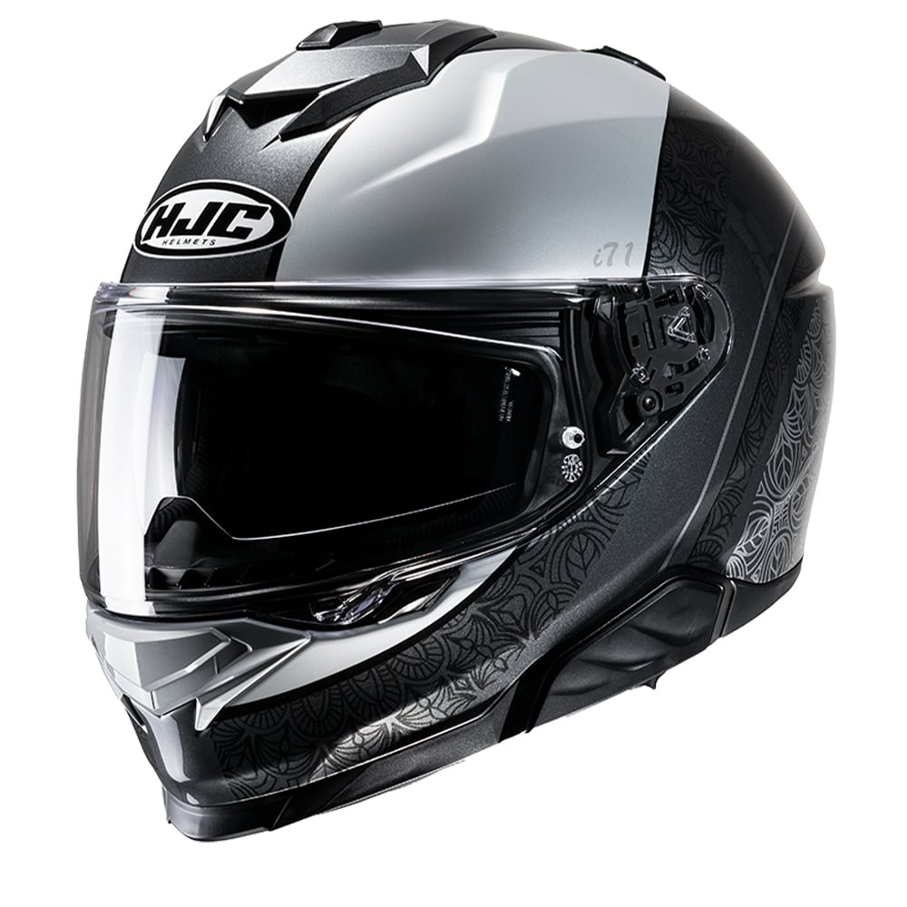 Image of HJC i71 Sera White Grey MC5 Full Face Helmet Size M EN