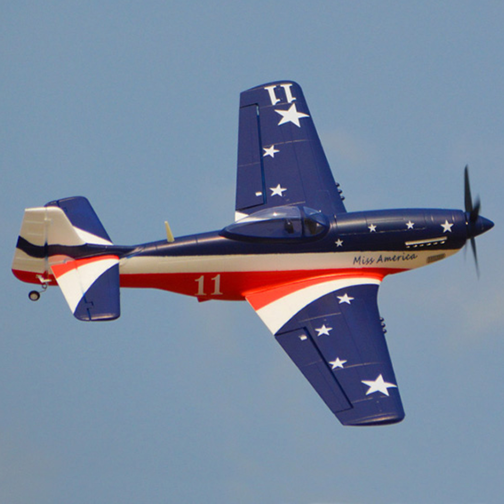 Image of HOOKLL P51 Miss America 1200mm Wingspan EPO RC Airplane Warbird Fighter KIT/PNP