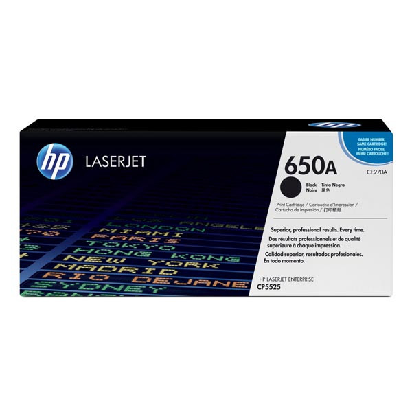 Image of HP 650A CE270A negru (black) toner original RO ID 15448