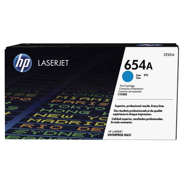 Image of HP 654A CF331A cián (cyan) eredeti toner HU ID 12620