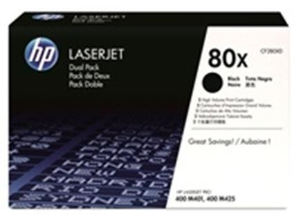 Image of HP 80X CF280XD dualpack fekete (black) eredeti toner HU ID 6195