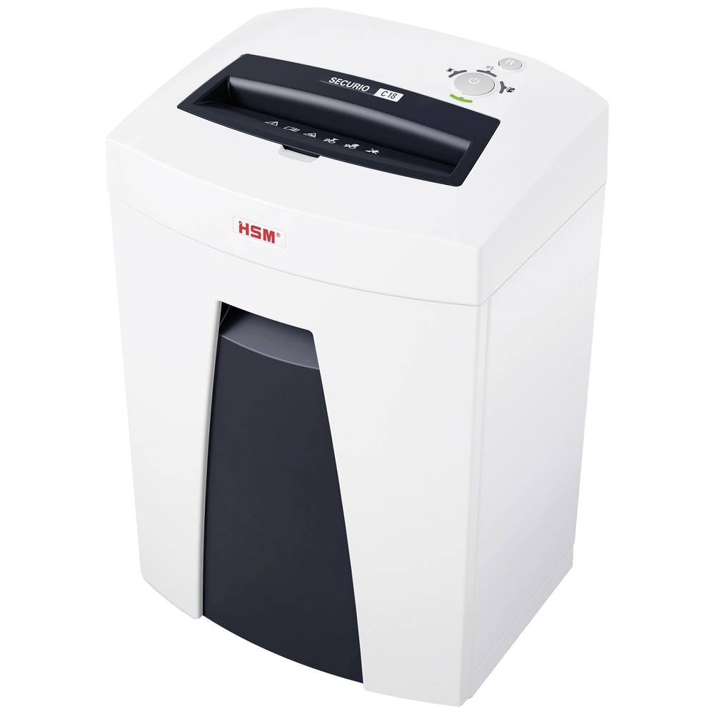 Image of HSM SECURIO C18 Document shredder 15 sheet Ribbon cut 39 mm P-2 25 l Also shreds Staples Paper clips Credit cards
