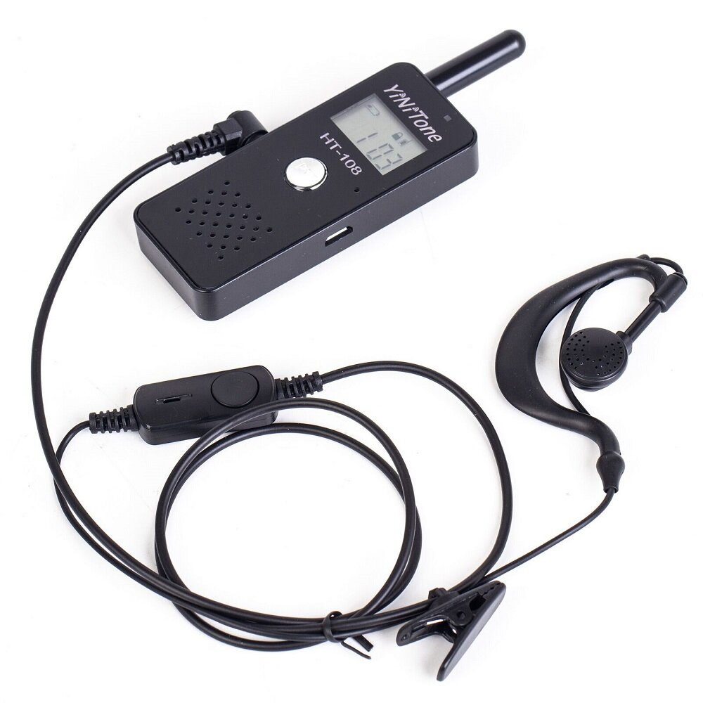 Image of HT-108 Ultra Mini Walkie Talkie USB Plug 72 Hours Standby CT DDS 22 ChannelPortable Hand Tunable Two Way Radio