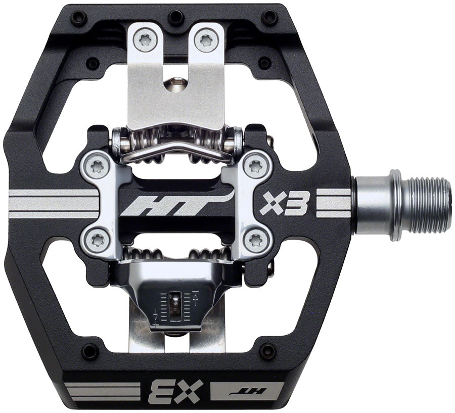 Image of HT Components X3 Pedals - Dual Sided Clipless with Platform Aluminum 9/16" Black