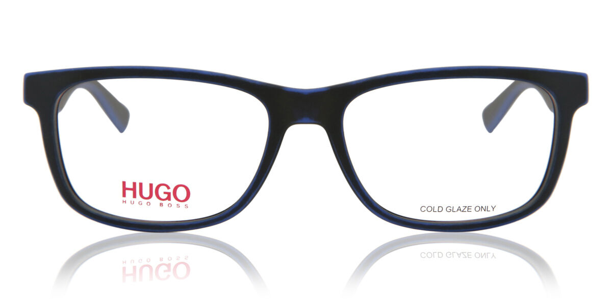 Image of HUGO Hugo 0217 FLL Óculos de Grau Azuis Masculino BRLPT