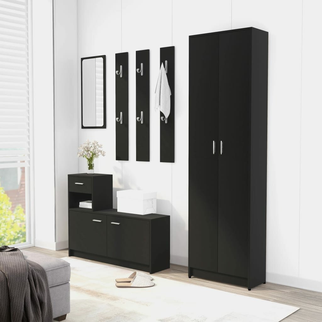 Image of Hallway Unit Black 394"x98"x301" Chipboard