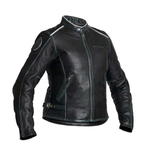 Image of Halvarssons Leather Nyvall Women Noir Blouson Taille 40