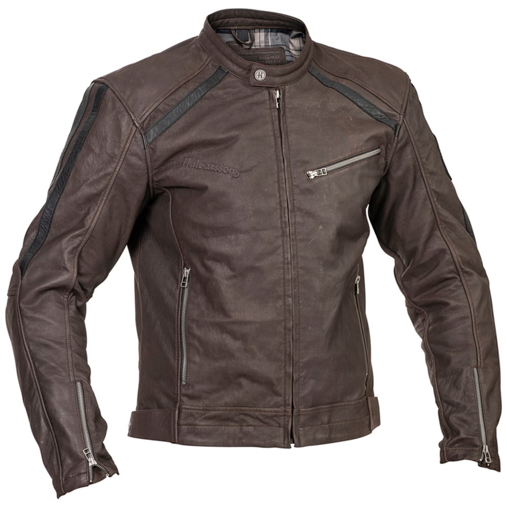 Image of Halvarssons Sandtorp Leather Jacket Brown Size 48 ID 6438235235227