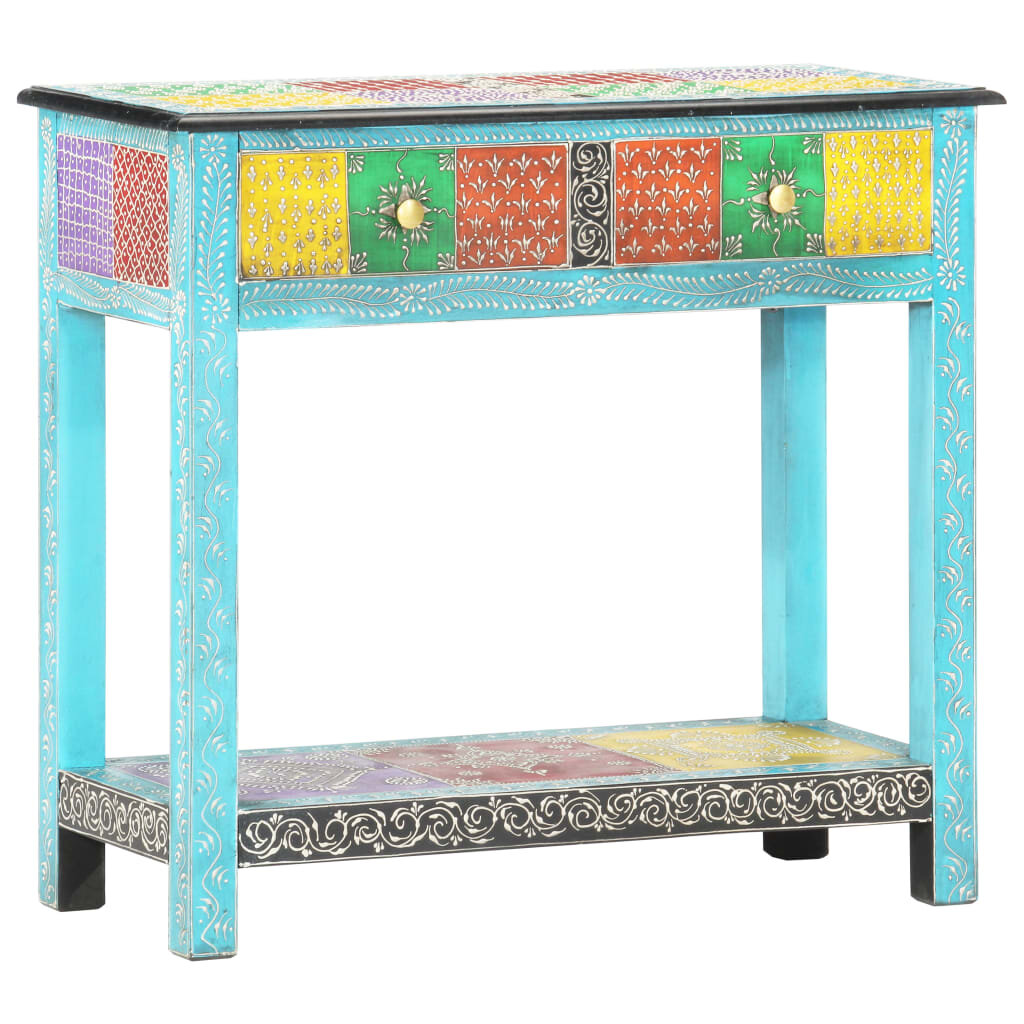 Image of Hand Painted Console Table 315"x138"x295" Solid Mango Wood