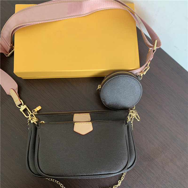 Image of Handbags Bag Genuine Leather zipper high quality women Crossbody Designer handbag Come with Box