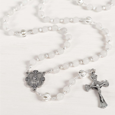 Image of Handmade Our Lady of the Snows Rosary - Catholic Company® Year 2021