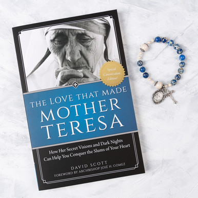 Image of Handmade The Love that Made Mother Teresa Book and Rosary Bracelet (Set)