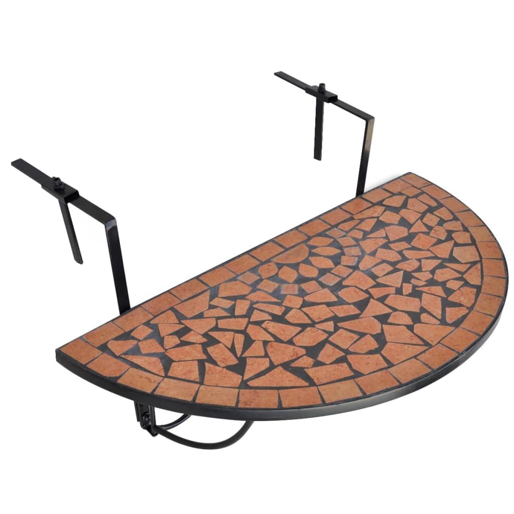 Image of Hanging Balcony Table Terracotta