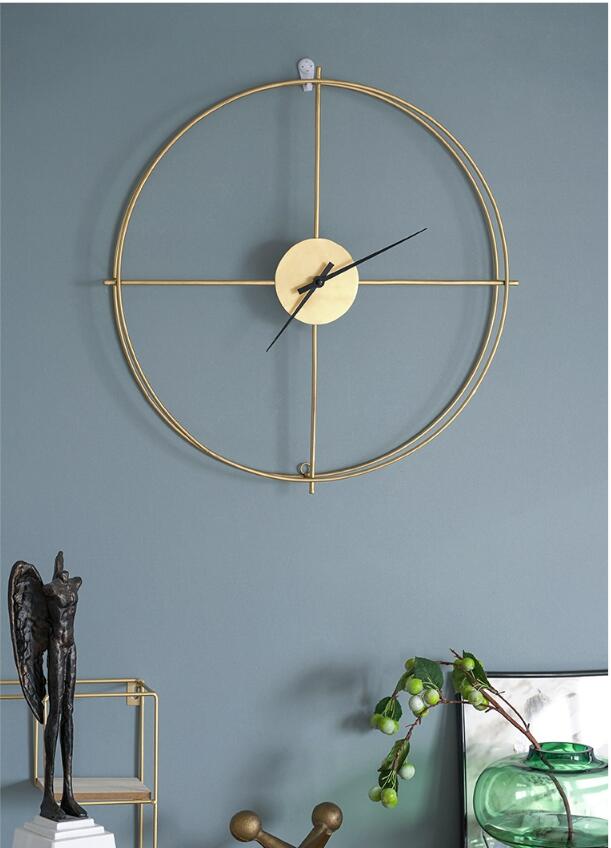 Image of Hanging clock Wall Clocks living room northern Europe light luxury art quartz creativity ins household bedroom simple