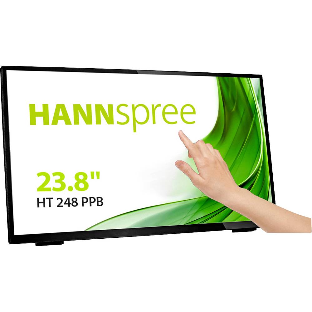 Image of Hannspree HT248PPB LCD EEC D (A - G) 605 cm (238 inch) 1920 x 1080 p 16:9 8 ms Microphone input
