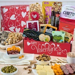 Image of Happy Valentine's Day Meat And Cheese Deluxe Gift Box