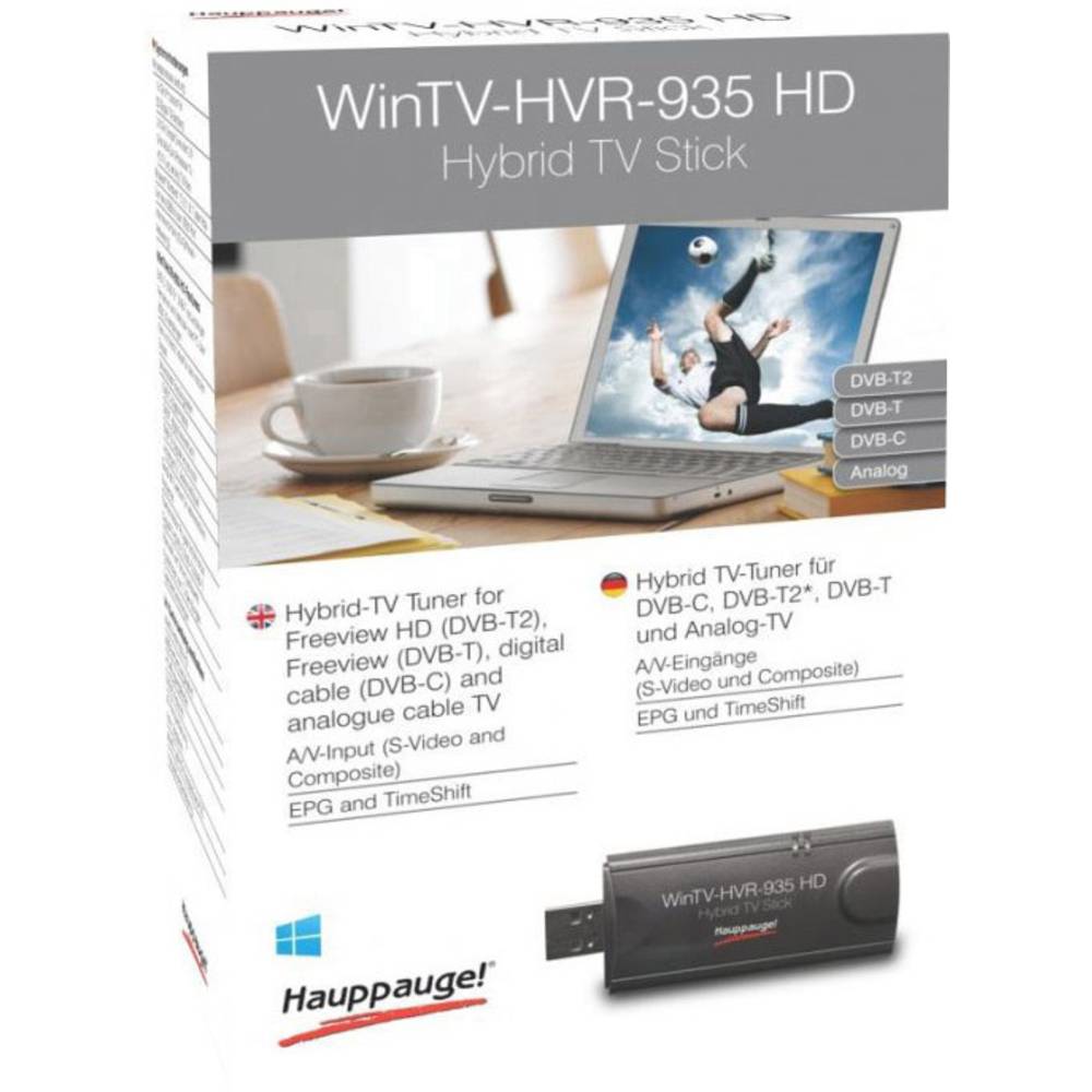 Image of Hauppauge WinTV-HVR-935HD TV stick Recording function incl DVB-T aerial incl remote control No of tuners: 1