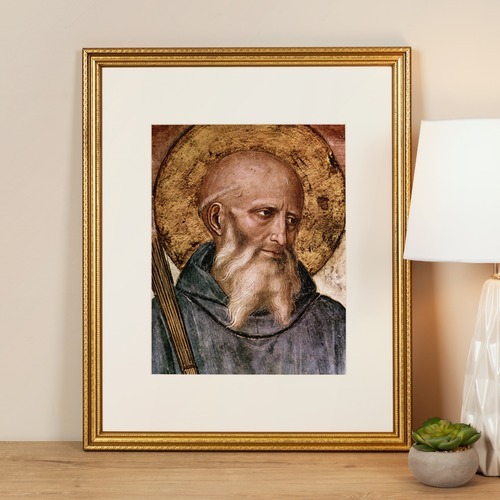 Image of Head of St Benedict Framed Print