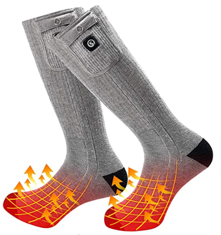 Image of Heated Socks Remote Control Electric Heating Socks Rechargeable Battery Winter Thermal Socks Men Women Outdoor Sports Hi