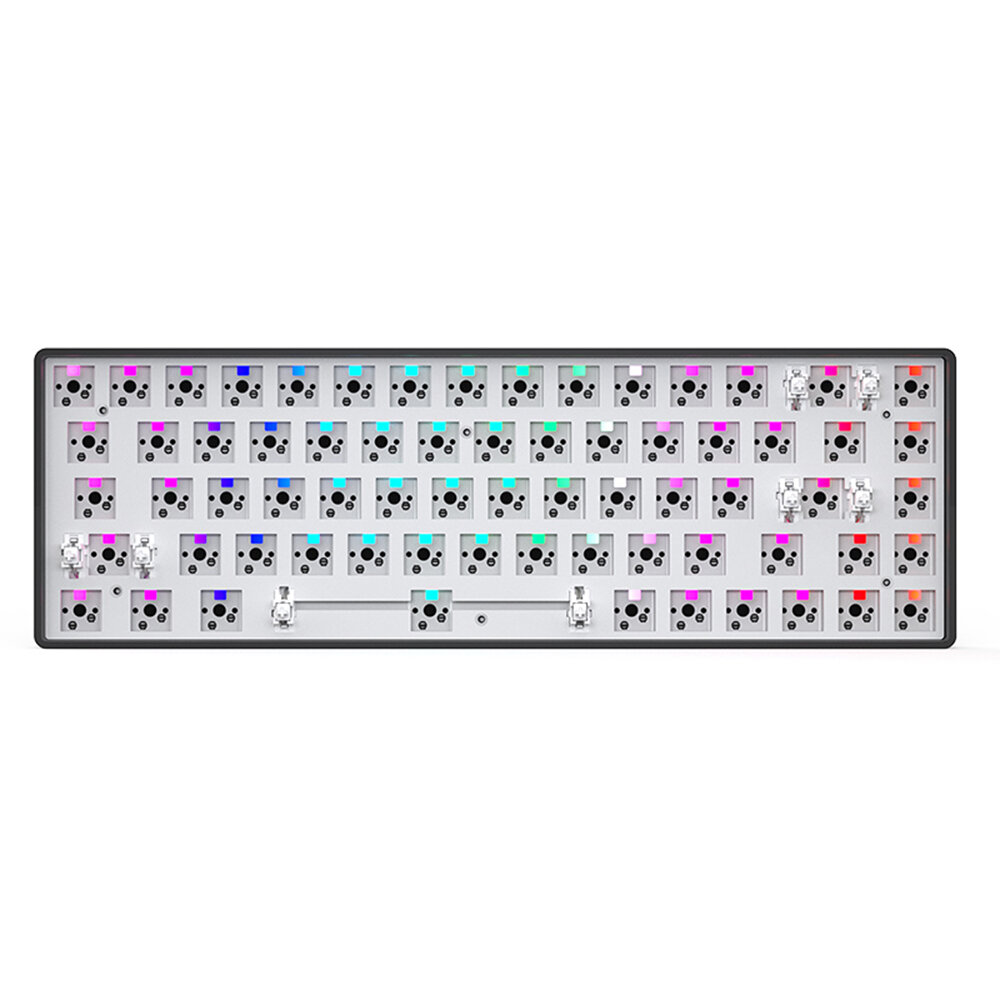 Image of Hei Ji She DK68 Mechanical Keyboard Customized Kit Triple Mode bluetooth50 24G Wireless Type-C Wired 68 Keys Programmi