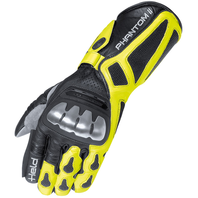 Image of Held Phantom II Noir Fluo Jaune Gants Taille 7