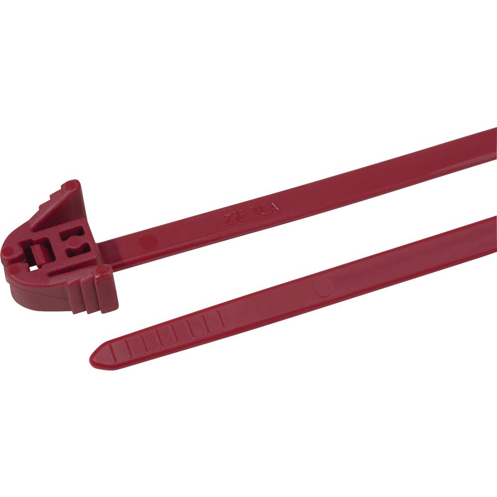 Image of HellermannTyton 115-00043 REZ300-PA66-RD Cable tie Red 100 pc(s)
