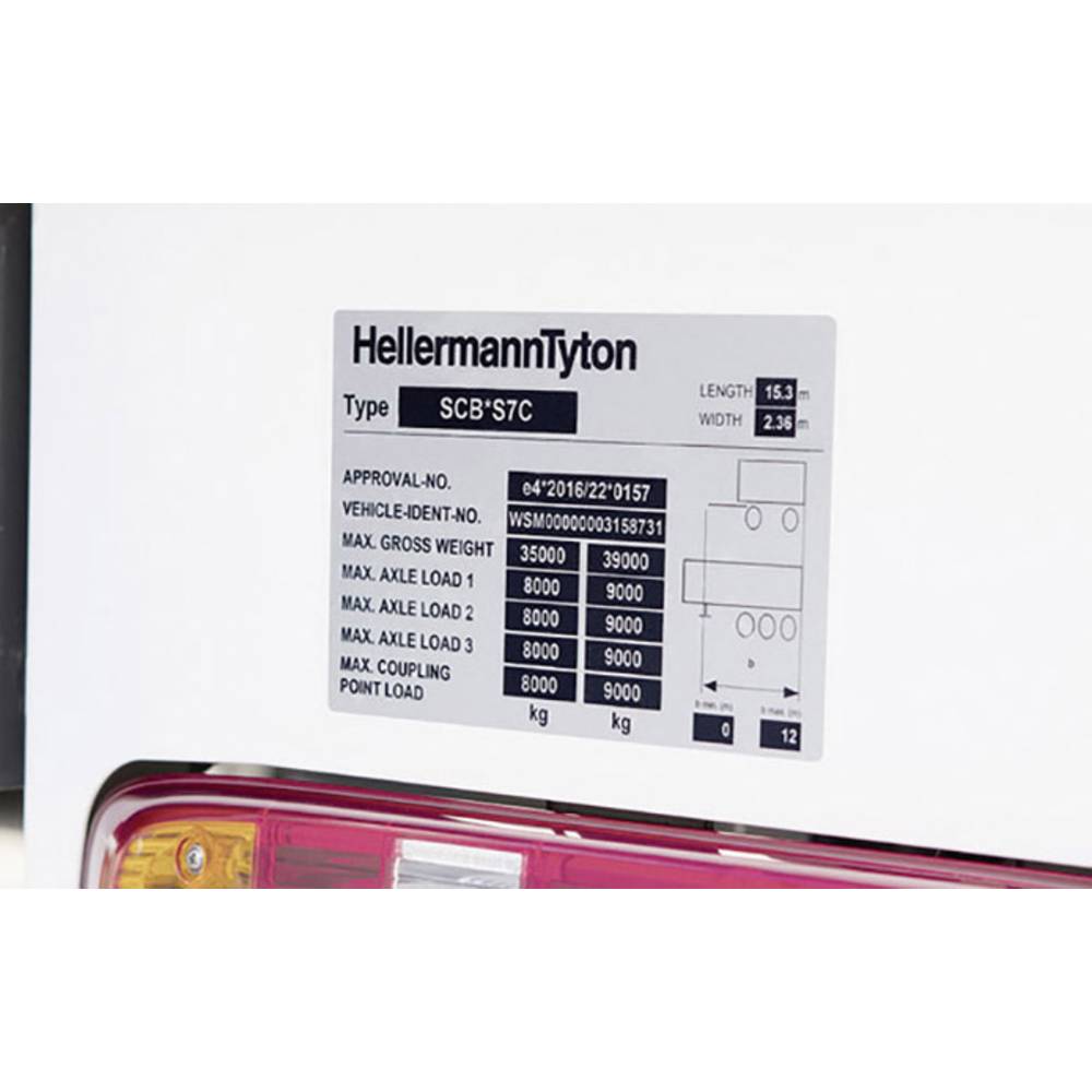 Image of HellermannTyton 596-41951 TAG101-74TD1-951 SET-951-ML Laser printer label