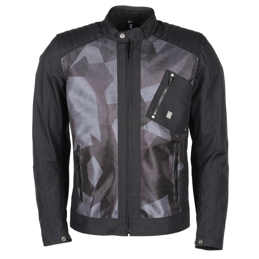 Image of Helstons Colt Air Mesh Fabric Jacket Black Camo Size S EN