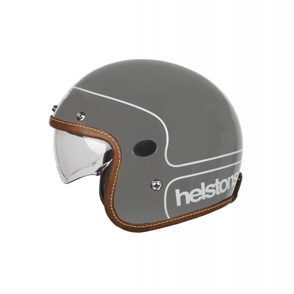 Image of Helstons Corporate Carbon Fiber Grey Jet Helmet Size 2XL EN