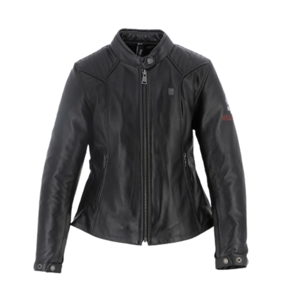 Image of Helstons Emilia Leather Rag Noir CE Blouson Taille L