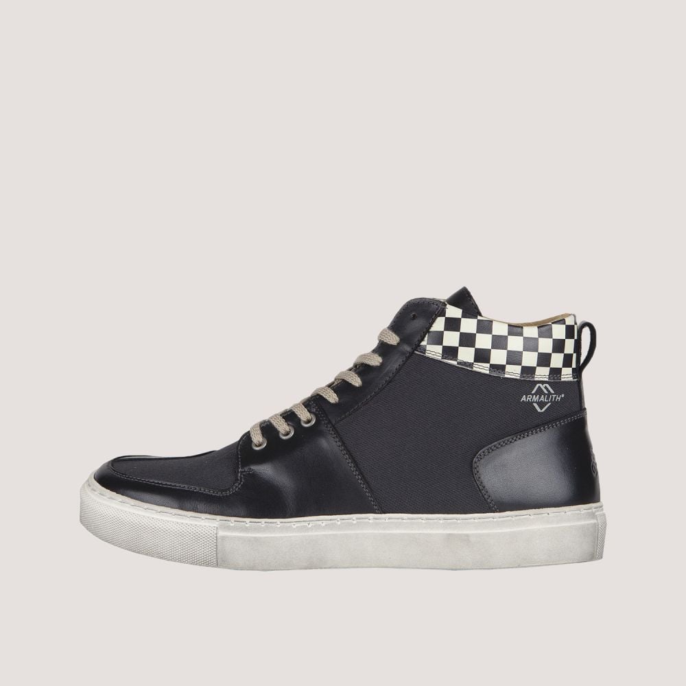 Image of Helstons Grandprix Leather Armalith Black Grey Shoes Size 39 EN
