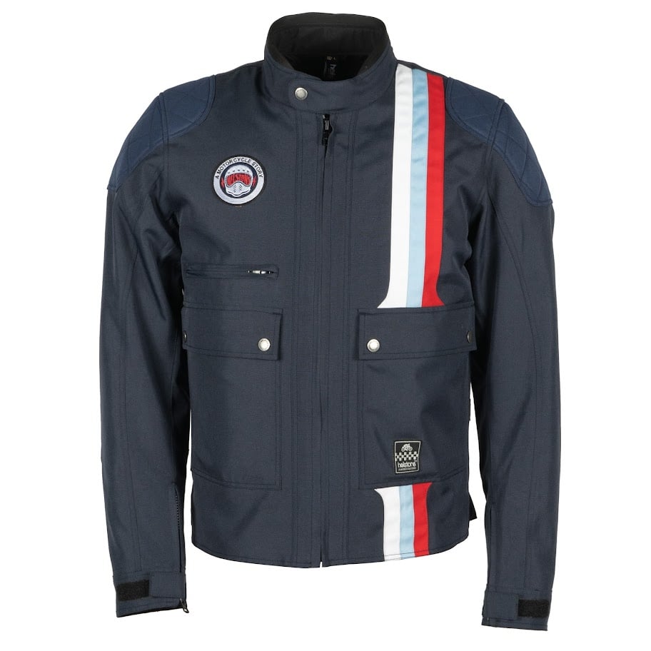 Image of Helstons Hamilton Tissu Technique Bleu CE Blouson Taille S