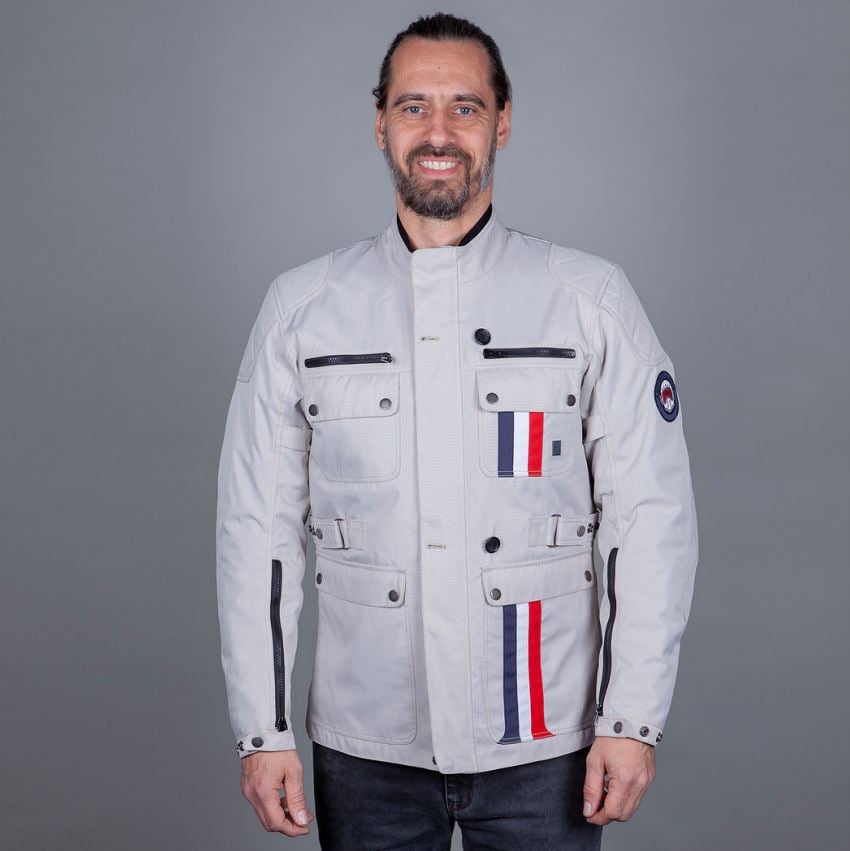 Image of Helstons Hoggar Fabrics Jacket Silver Size M EN