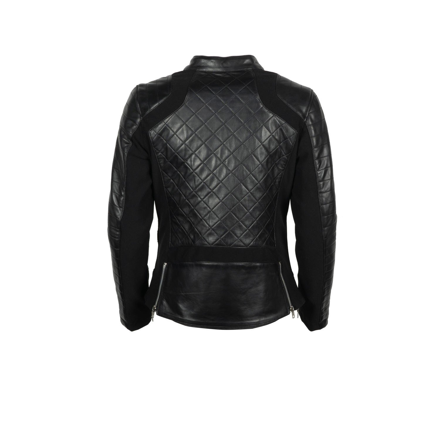 Image of Helstons Kate Leather Soft Stretch Jacket Black Black Talla L