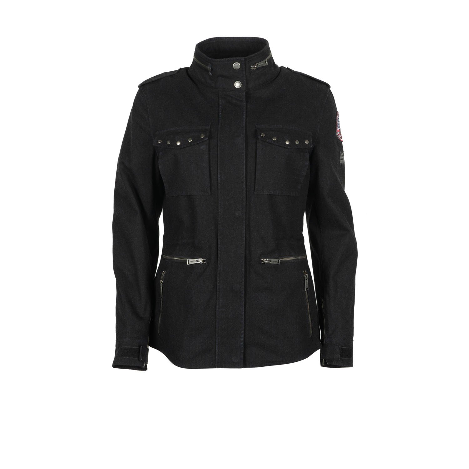 Image of Helstons Tara Canvas Cotton Jacket Black Size XL EN