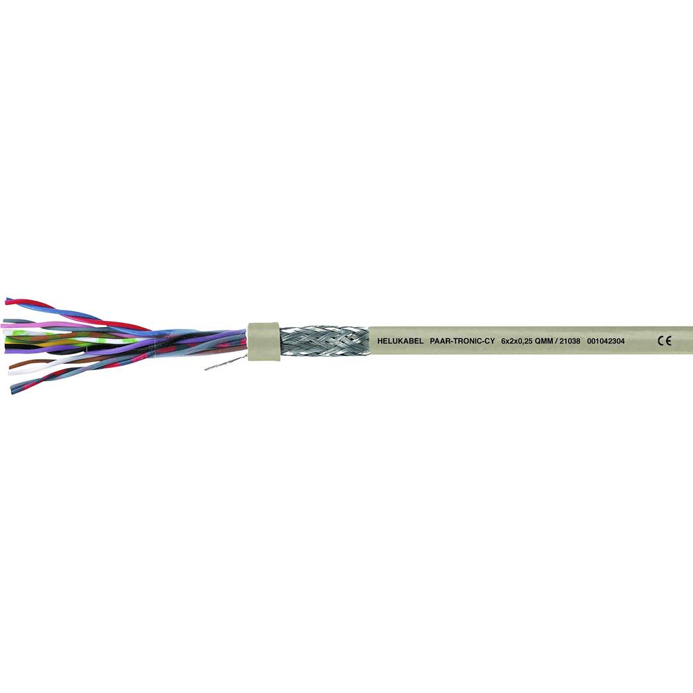Image of Helukabel 19975 Data cable LiYCY 6 x 2 x 034 mmÂ² Grey 100 m